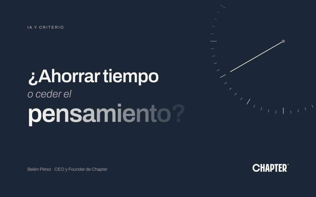 ¿Ahorrar tiempo o ceder el pensamiento? Ensayo de Belén Pérez sobre inteligencia artificial y pensamiento crítico